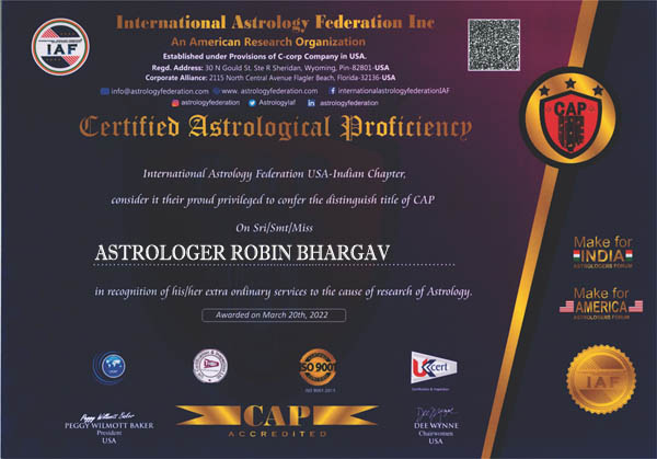 Astrologer Robin Bhargav